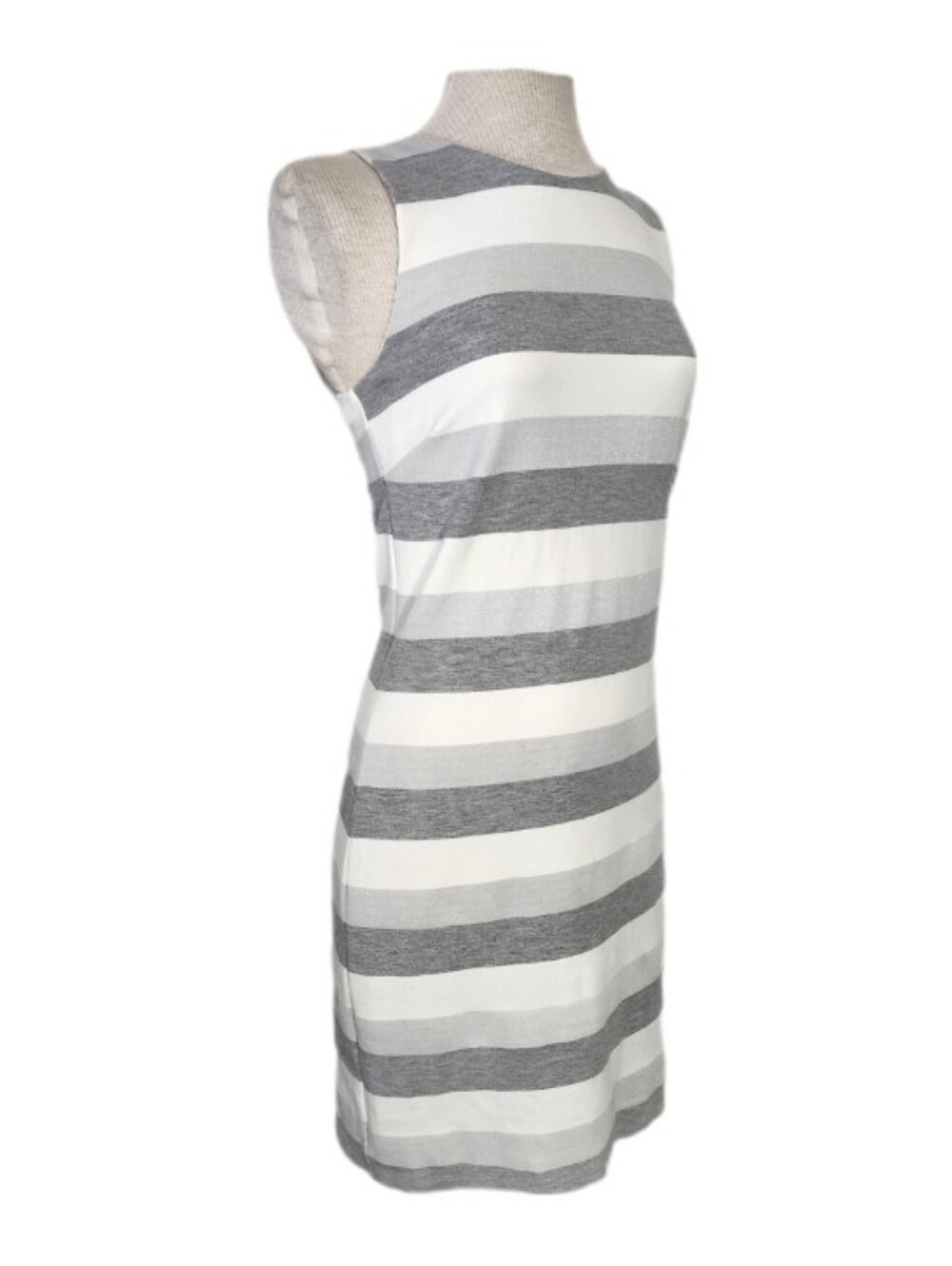 Banana Republic Dress Sleeveless Striped Gray Size 6